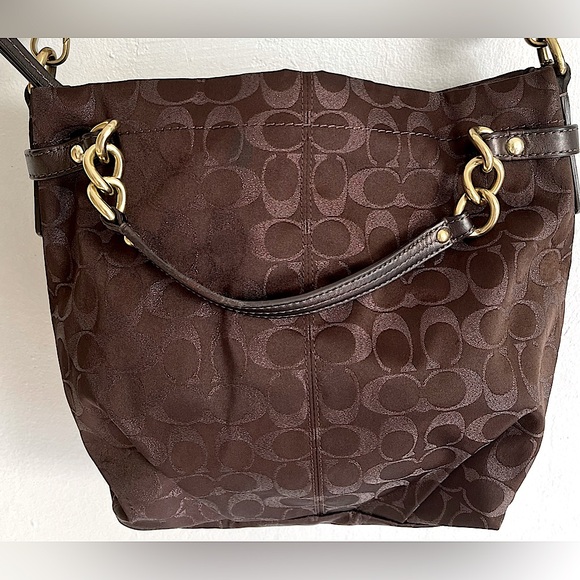 COACH Glitter Logo Brown Bag - Picture 2 of 8